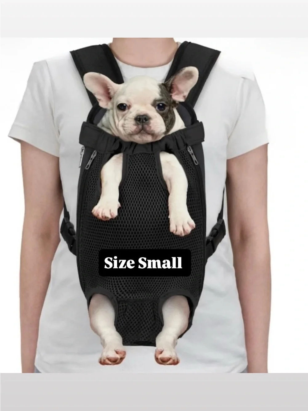 Pet Front Carrier Backpack for Small Dogs and Cats - Black